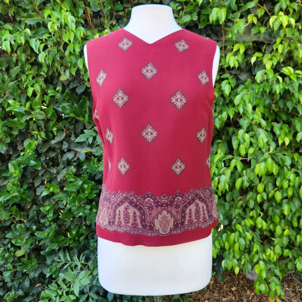 Valerie Stevens Pure Silk Boho Top